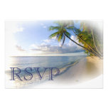 Anúncio do convite do casamento de praia de RSVP