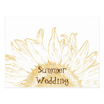 Anúncio gráfico do casamento do verão do girassol cartao postal