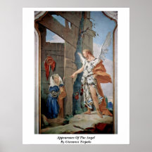 Aparência do anjo por Giovanni Tiepolo Pôsteres