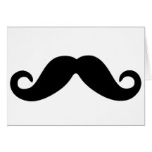 apenas um cartão do bigode