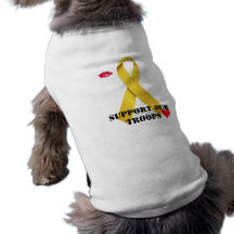 Apoie nossas tropas camiseta para cães