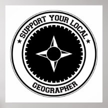 Apoie seu geógrafo local impressão