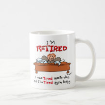 Aposentado--Cansado ontem Caneca