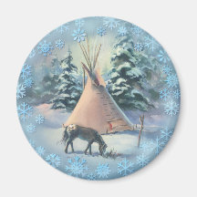 APPALOOSA, TIPI & FLOCOS DE NEVE por SHARON SHARPE Imas De Geladeira