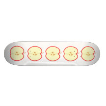 Apple vermelho meio skates personalizados