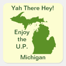 Aprecie o U.P. Michigan com a Dinamarca Yoopers Adesivos