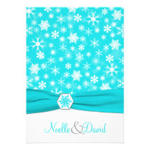 Aqua, branco, flocos de neve cinzentos que Wedding