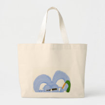 Aqua o coelho com olhos sonolentos bolsa