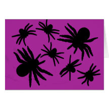 Aranhas roxas/pretas cartoes