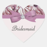 Arco das margaridas & casamento cor-de-rosa da fit adesivo de coração