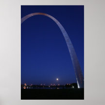 Arco de St Louis no crepúsculo Pôsteres