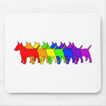 Arco-íris bull terrier mousepads