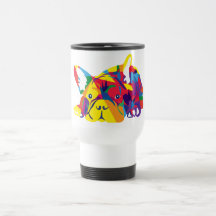 Arco-íris bulldog Francês Canecas