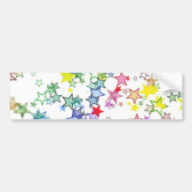 Arco-íris de estrelas das cores adesivos