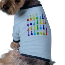 Arco-íris Ukes Camisetas Para Caes