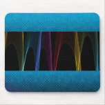 Arcos do arco-íris e Grunge azul Mousepad