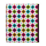 Argyle colorido e caso floral do iPad do teste pad