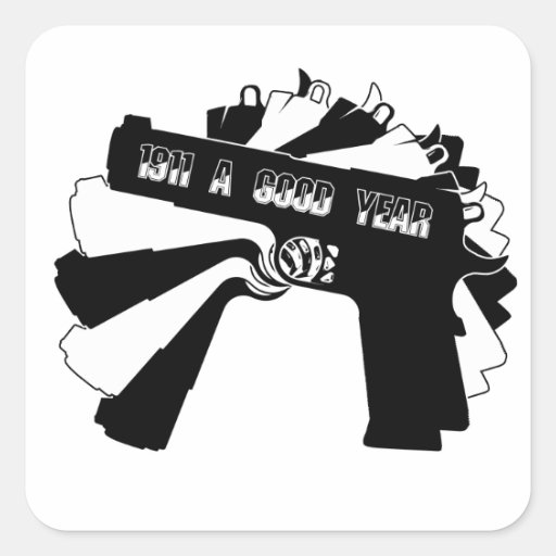Arma de fogo 1911 (um bom ano) png adesivo quadrado Zazzle Artesanato Pernambuco ~ Arma de fogo 1911 (um bom ano) png adesivo quadrado Zazzle