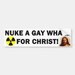 Armas nucleares uma baleia alegre para o cristo! adesivos