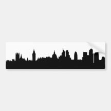 Arquitectura da cidade da silhueta da skyline de L Adesivos