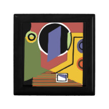 Arruela no abstrato estojo para jóias