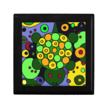 Arte abstracta colorida Dedign da tartaruga e dos  Estojo Para Jóias