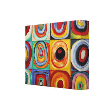 Arte abstracta de Kandinsky Impressão De Canvas Envolvida