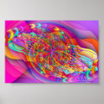 Arte abstracta do céu dos doces pôsteres