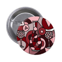 Arte abstracta fabulosa do Carafe e dos vidros do  Pins
