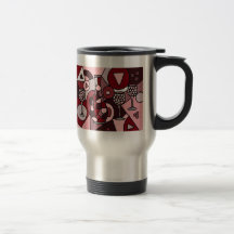 Arte abstracta fabulosa do Carafe e dos vidros do  Caneca