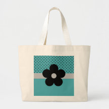 Arte abstracta preta da flor na cerceta bolsas de lona