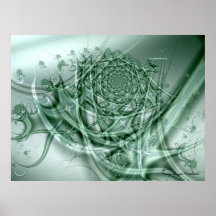 Arte abstracta verde posters