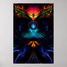 Arte abstrata do Fractal de Stargate Poster