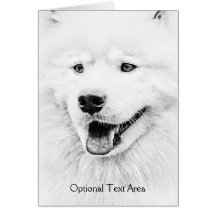 Arte bonita do cão do Samoyed Cartões