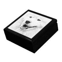 Arte bonita do cão do Samoyed Porta Trecos