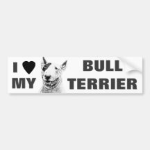 Arte bonito do cão de bull terrier adesivos