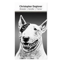Arte bonito do cão de bull terrier cartões de visita