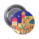 Arte colorida da cidade de Jerusalem Boton
