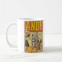 Arte cómica da época dourada - Andy cómico Caneca