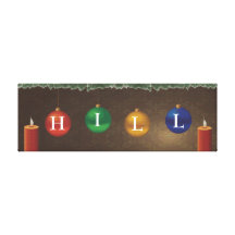 arte da parede do Natal do sobrenome de 4 letras Impressão De Canvas Envolvida