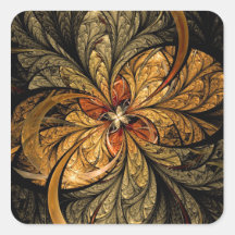 Arte de brilho do Fractal das folhas Adesivos