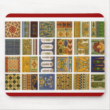 Arte de matéria têxtil - vintage mousepads