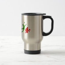 Arte de Mintonette da equipe do voleibol dos jogad Caneca