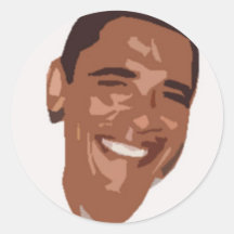 Arte de Obama Adesivos Redondos