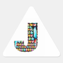 Arte do ALFABETO do Xmas Deco Adesivos Em Forma De Triângulo