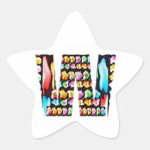 Arte do ALFABETO do Xmas Deco Adesivos Em Forma De Estrelas