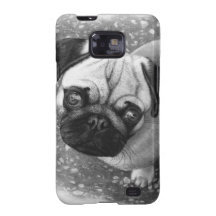 Arte do cão de filhote de cachorro do Pug Capa Galaxy SII