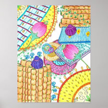 Arte do pastel das provocações por Nana B. Posteres