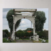 Arte do poster do Drawbridge de Holland e da foto 