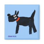 Arte do refrigerador: Ímã azul do cão de Bella Sco imans